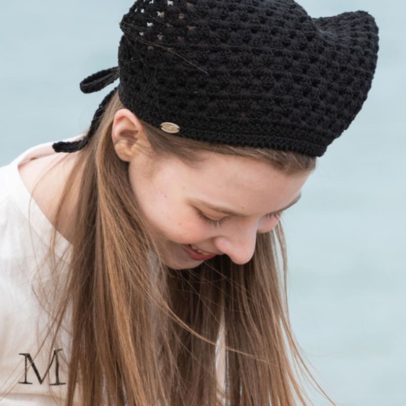 

Slowslowly №135 / Бандана для волос «Лили» _ Черный (Лили Вязаная Крючком Бандана для Волос _ Черная) Black