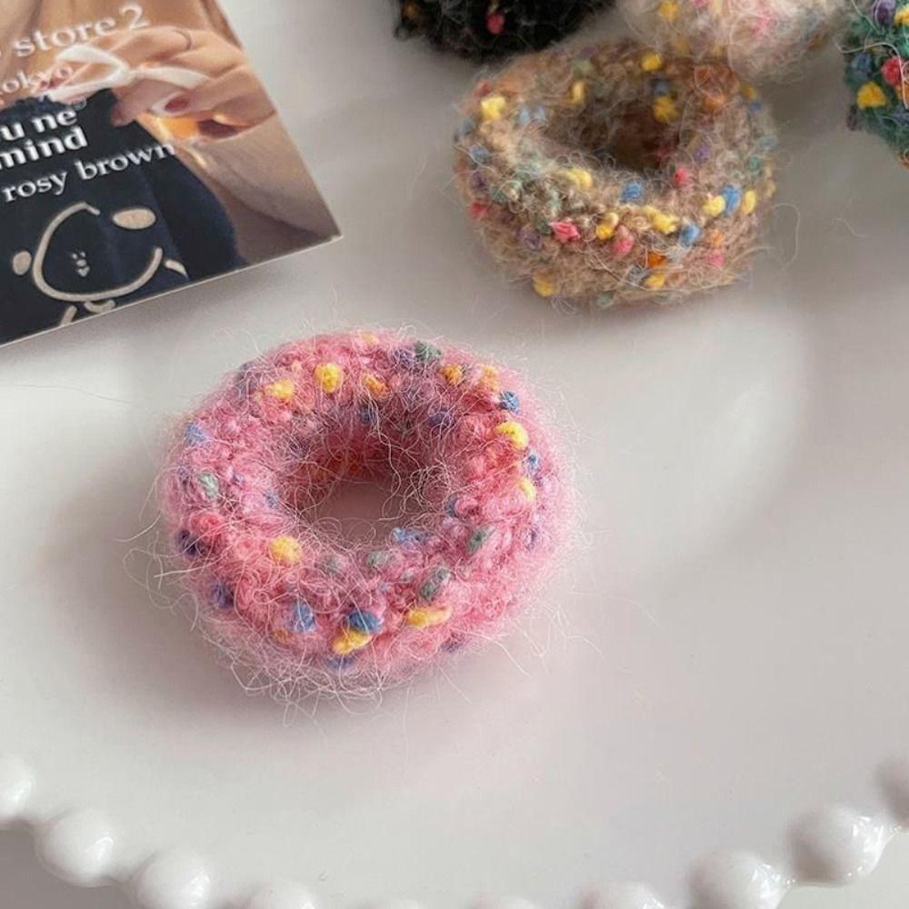 Colored Dot Soft Velvet Headband High Elastic Hair Scrunchie  Women Girl Hair Accessory