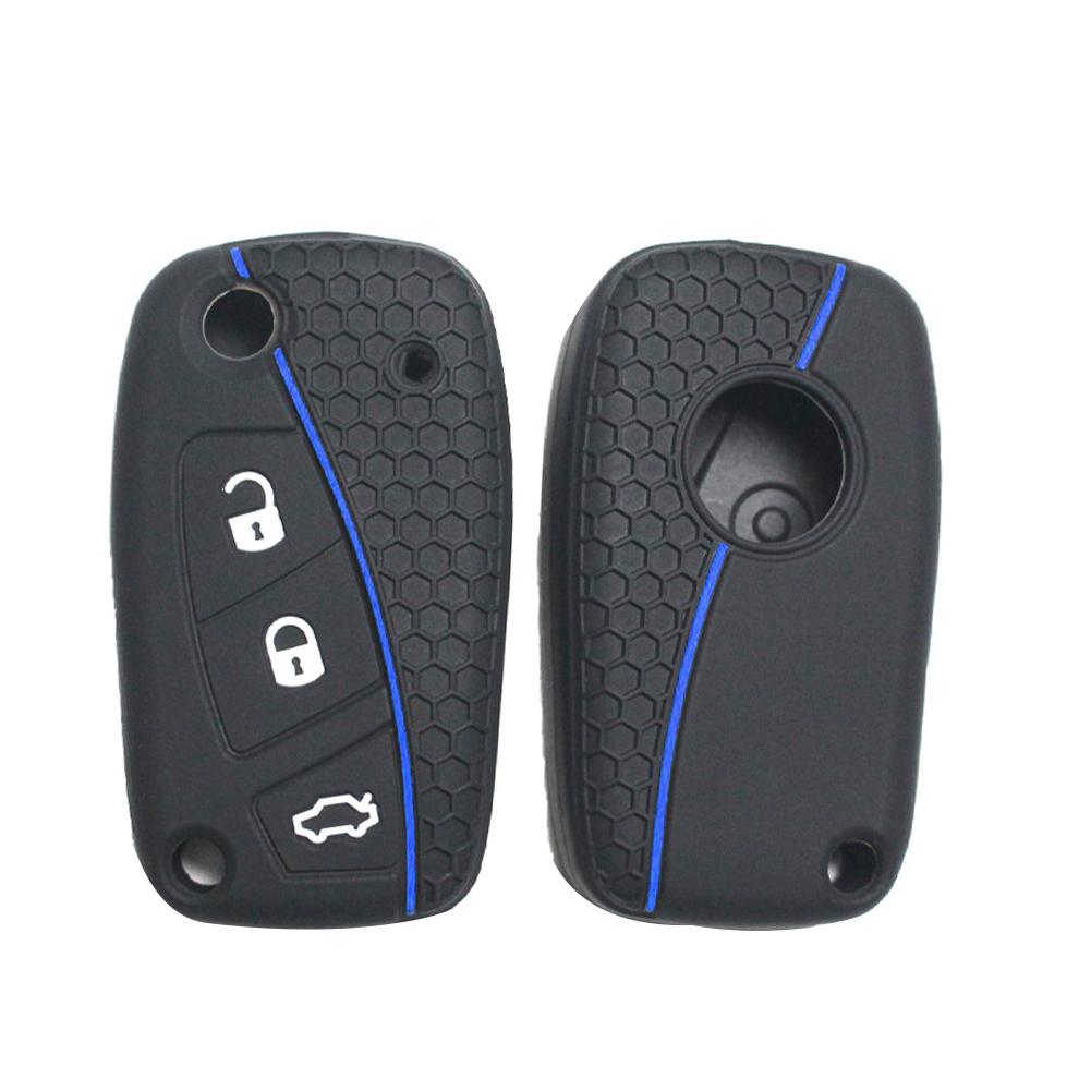 Car Silicone Key Cover Case Shell Holder Remote Key for Fiat Stilo Grande Punto Bravo Linea Idea Panda 500 Accessories