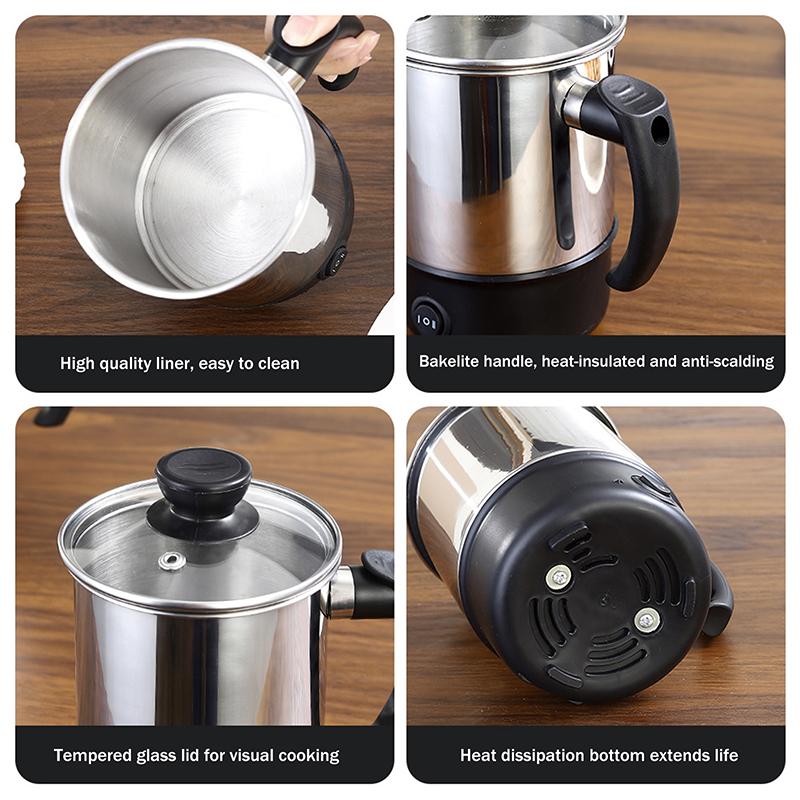 Mini Tazza Riscaldante Elettrica Anti-Seccatura Bollitura Portatile Bollitore Elettrico da Viaggio Bollitore per Casa Bollitore Fornello Elettrico