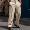 Men's Formal Button Solid Color Loose Straight Tube Comfortable Outdoor Daily Fashion Trousers