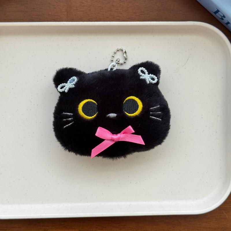 

Cartoon Squeezing Kitten Plush Keychain Stuffed Doll Pendant Cute Cat Plush Toy Keychain Car Key Ring Backpack Bag Decor Gifts