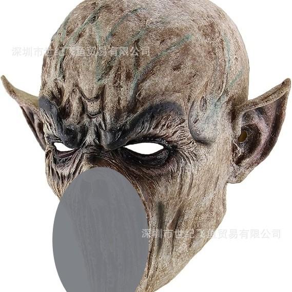Halloween Horror Rotting Mouth Vampire Mask Latex Headgear cosplay Zombie Demon Scary Prop Headgear Mouthless Vampire