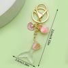 Creative Alloy Seashell and Pearl Keychain Pendant