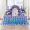 Curly Willow Table Skirt for Rectangle Round Tables 6ft Ruffle Tutu Table Cloth Reusable Table Skirt for Baby Shower Birthday Party Candy Cake Tables
