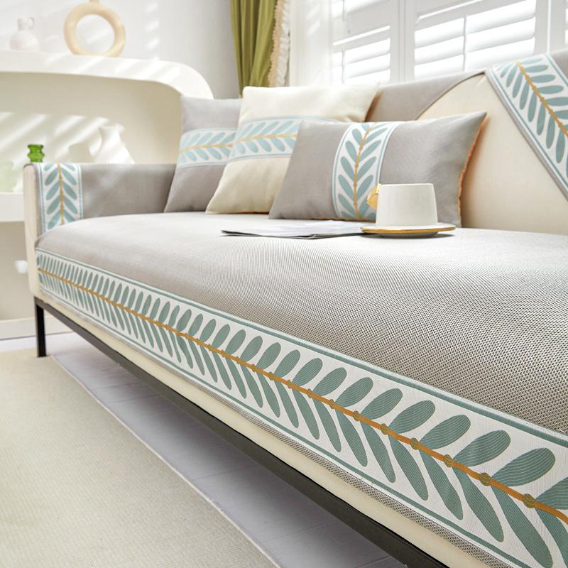 Eisseide Kaltes Sofakissen Sommer Neues Sitzkissen Rutschfestes Sommerkühlkissen Sofabezug Bezug Stofftuch