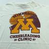 Vtg 1987 UNIVERSITY OF MINNESOTA CHEERLEADING CLINIC T-Shirt KLEIN gophers 80er