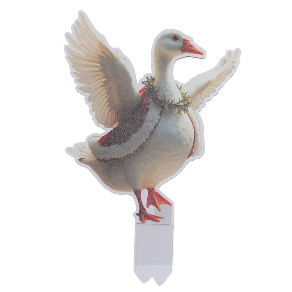 Xmas Yard Sign Decor Xmas Duck Yard Stake for Holiday Outdoor Garden Lawn Pathway Decoration Double