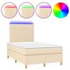 VidaXL Slat Bed Base with Mattress and LEDs, Upholstered Bed, Double Bed, Adult Bed for Interior Bedroom, 3135586