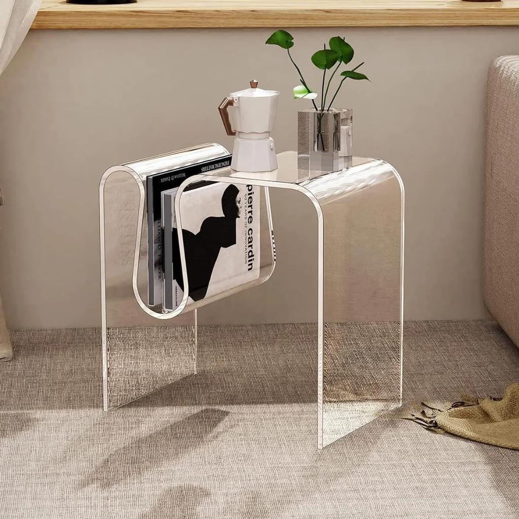 Modern Bedside Cabinet Sofa Creative Tea Table Landing Nordic Transparent Coffee Table  Balcony Table