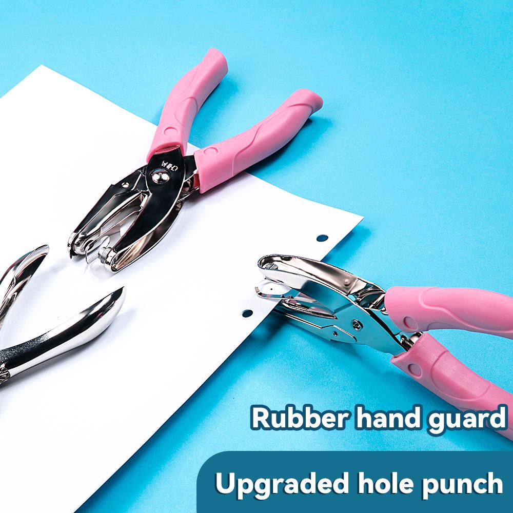 1.5/3/6mm Hole Puncher Portable Single Hole Punch Paper Material Scrapbooking Handheld Metal Craft Office Binding Tool Supplies