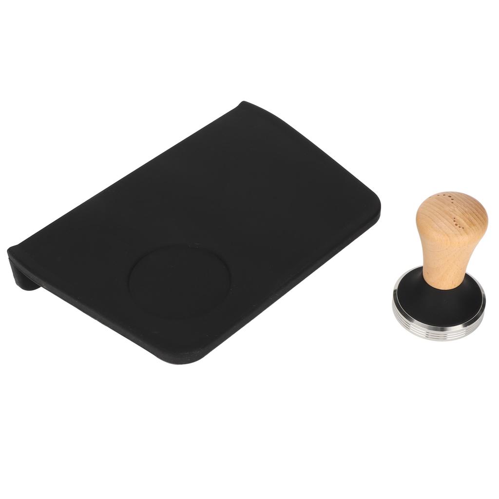 Coffee Tamper Mat with Tamper Slot Dustproof Oil Proof Tamping Mat Coffee Pad Tamper Kit