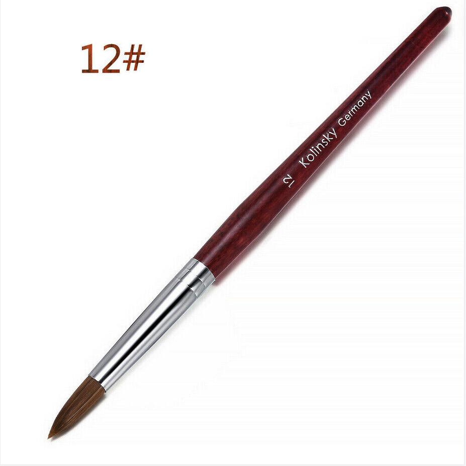 

Pro Kolinsky акриловая кисть для дизайна ногтей маникюрный порошок с деревянной ручкой маникюрный инструмент 12#