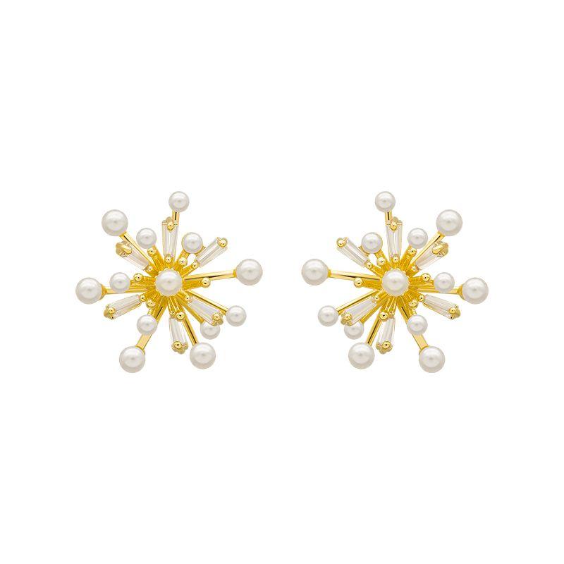 Fireworks Online Influencer Refined Female 925 Sterling Silver Pearl Earrings