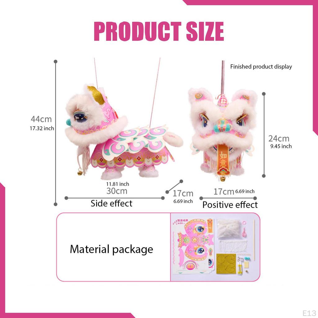 Lion Dance Lantern DIY Kit for Family Activity Props Lunar Year Festival