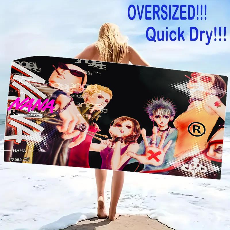 Nana Print Beach Towel, Large Soft Quick Dry Towel for Beach Camping Swimming