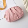 Women's Genuine Leather Pleated Wallet - Double Zipper, Multi-functional Coin Purse