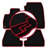 Velour Floor Mats with Red Edge For: Ford Focus MK3 Hatchback, Sedan, Station Wagon (2010-2018)