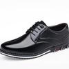 2025 Men's Plus Size Lightweight Leather Lace-up Casual Shoes - Fashionable All-Season Style