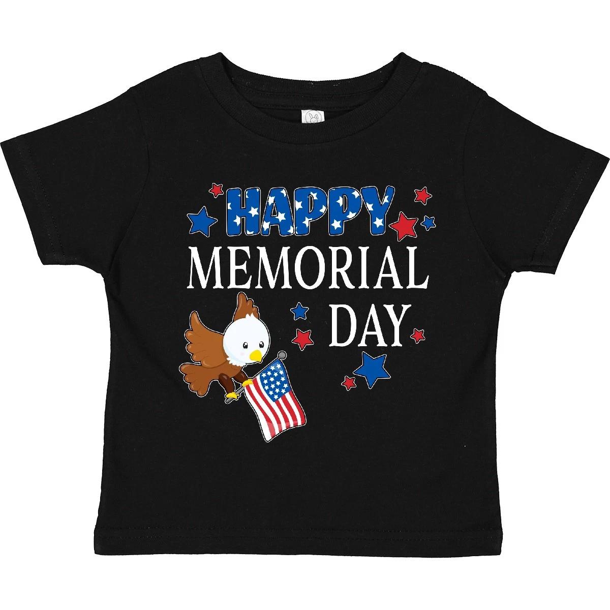 Inktastic Happy Memorial Day- Eagle Toddler T-Shirt Kids Honoring Bald Flag For 130