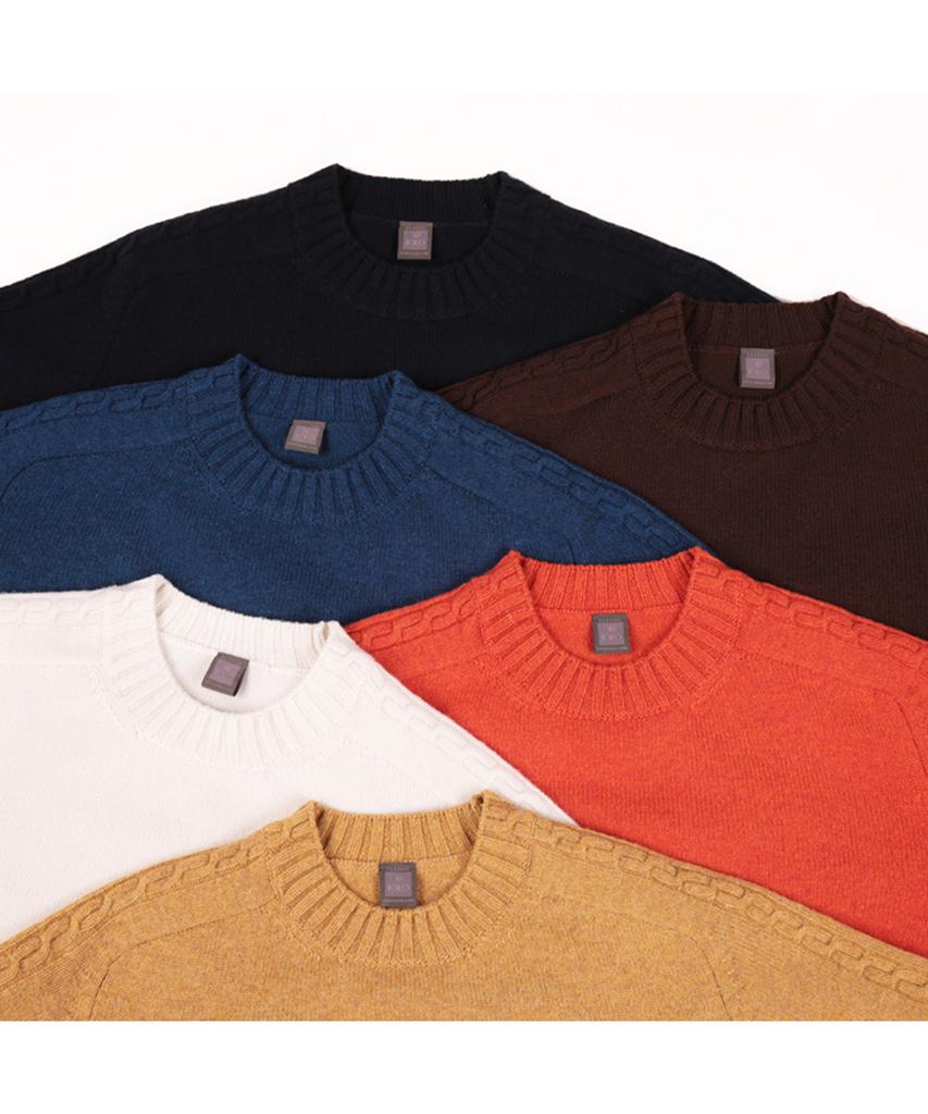 IOLO Cable Crewneck_Mustard