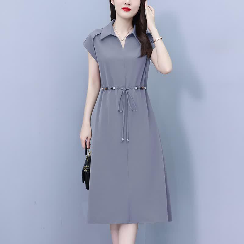 Women's A-Line Shirt Collar Summer Dress