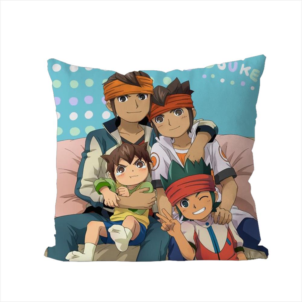 Anime Inazuma Eleven Pillow Case For Car Sofa Decorative Home Doublesided Print Plush Square Throw Pillow Cushion Cover