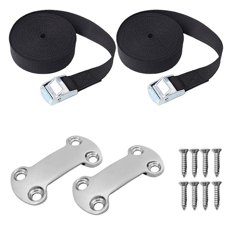 "Stainless Steel 304 Adjustable Tension Buckle and Binding Plate for Marine Yacht Accessories."