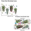 Butterfly Flower Vine Green Plant Self-Adhesive Waterproof Wall Stickers Living Room Bedroom Decorative Painting