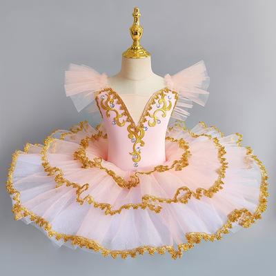 Rochie de balet pentru fete Haine de spectacol profesionale Lacul Lebedelor pentru copii Tutu clătită Rochie prințesă Body Fustă de balet pentru petrecere