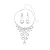 Temperament Vielseitiges Strass-Halskette Ohrringe Zweiteiliges Set