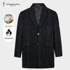 Talent Men's Mid-Length Wool Blend Overcoat