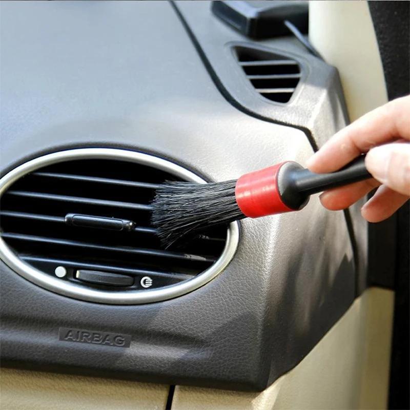 5PCS Car Detailing Brushes Clean Seat Detail Brush Car Wash Slit Brush for Cleaning Car Interior