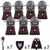 Wolf Knight Warrior Building Blocks – Medieval Castle Horse Soldier Toy with Sword, Axe, Bow, Shield & Cloak for Boys