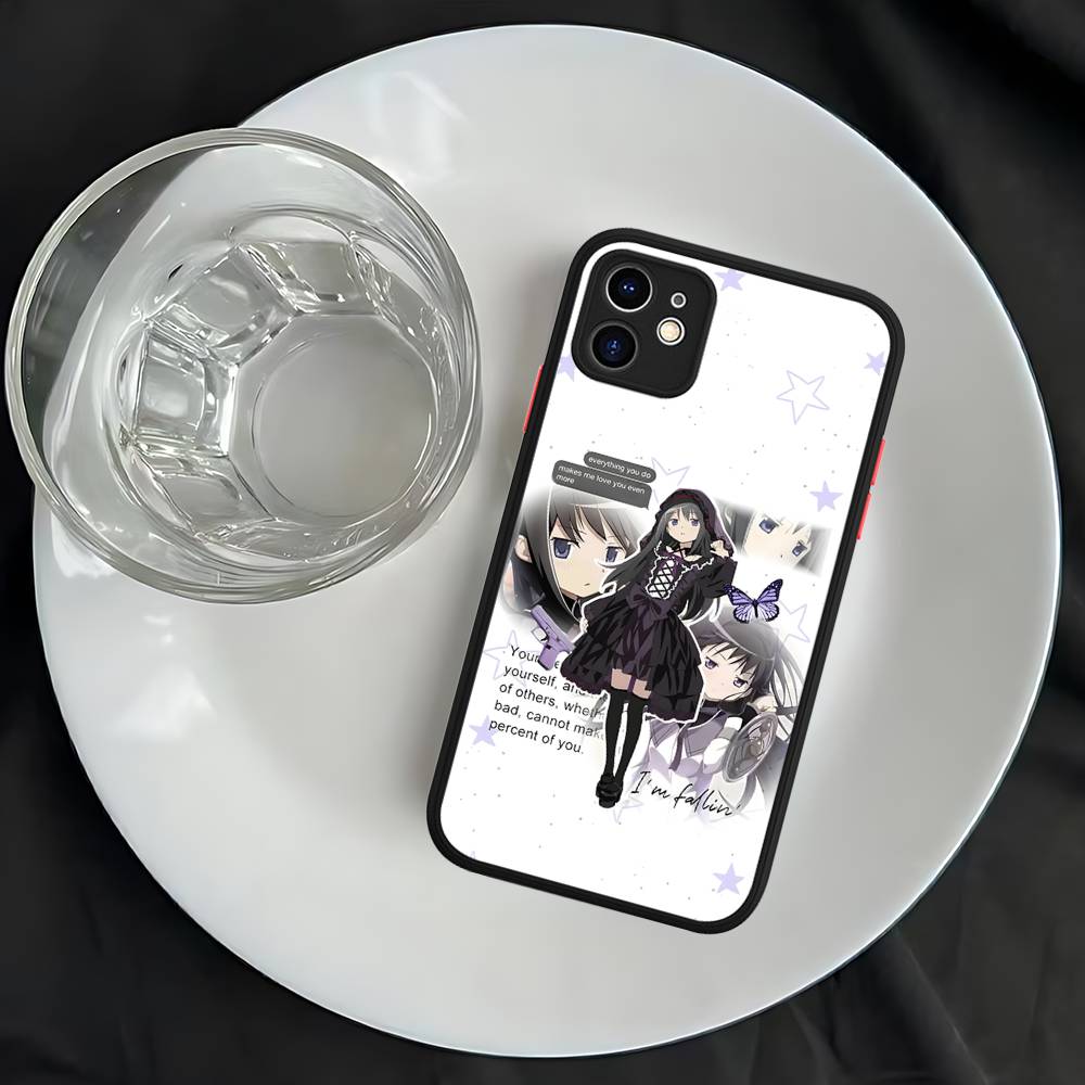 Cute Anime Puella Magi Madoka Magica Silicone Case For IPhone 16 15 14 13 12 11 Pro Max Plus X XS MAX Shockproof Matte Cover