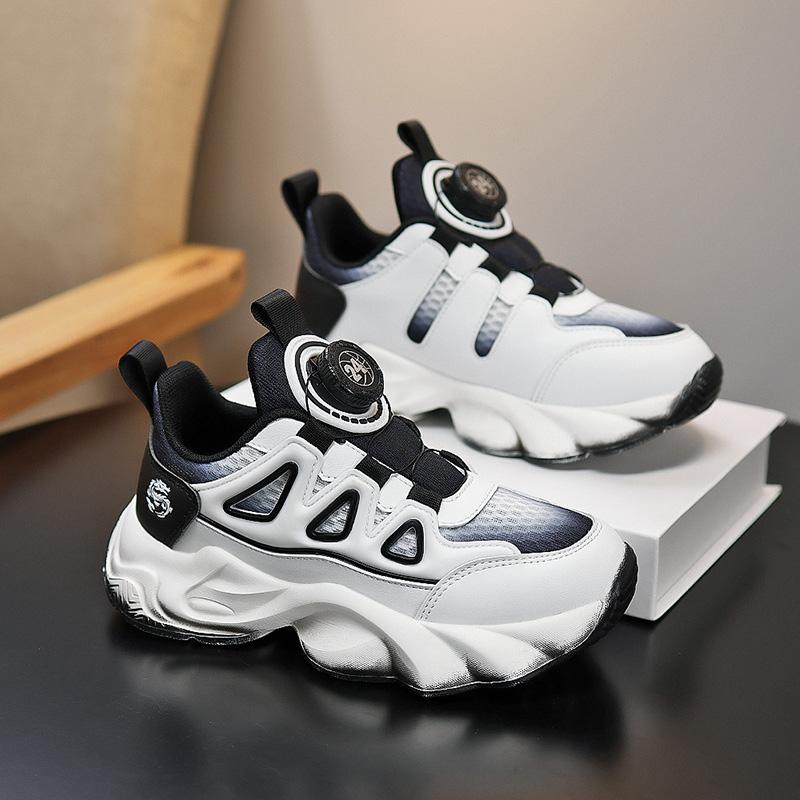 30-41 Children's Plus Size Convenient Fashionable Trendy Thick Soled Casual Sports Shoes Boys' Running Shoes Dad Shoes