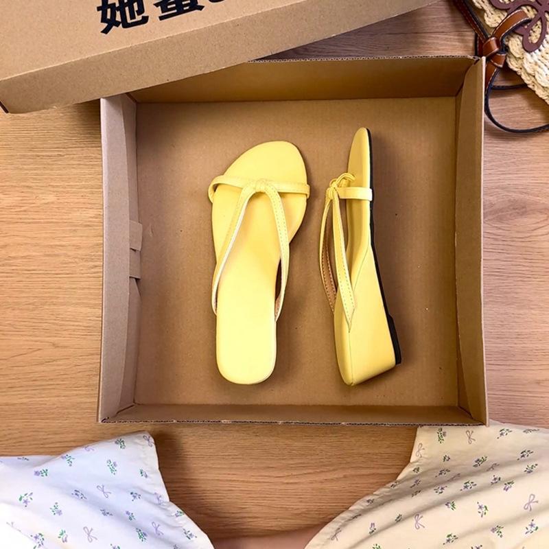 Silver Temperament Pinch-on Flip-flops Fairy Shoes Wear 2025 New Summer Wedge Heel High-heeled Cool Slippers