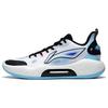 Li Ning YuShuai Team Lichtgewicht Demping Slipbestendig Lage Top Basketbalschoenen Heren Wit Zwart ABPT039-1