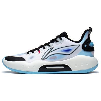 YuShuai Team Lightweight Cushioning Slip Resistant Low Top Basketball Shoes Men's White Black ABPT039-1