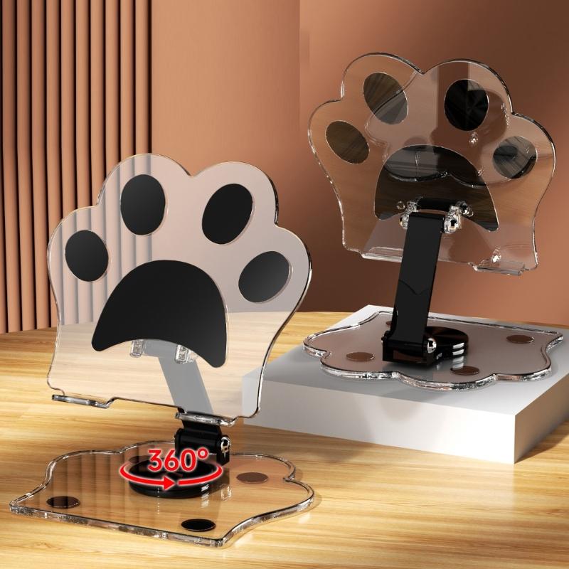 Strong Clear Phone Holder with Not  Slip  Pad Acrylic Desktop Mobile Phone Stand for Tablets Up To 12.9 Inches