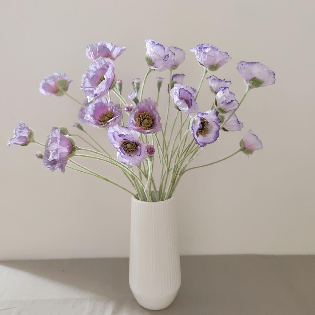 Artificial Flowers Long Stem Fake Poppy Silk Flowers Housewarming Garden Home Table Wedding DIY Wedding Party Bouquet Decoration