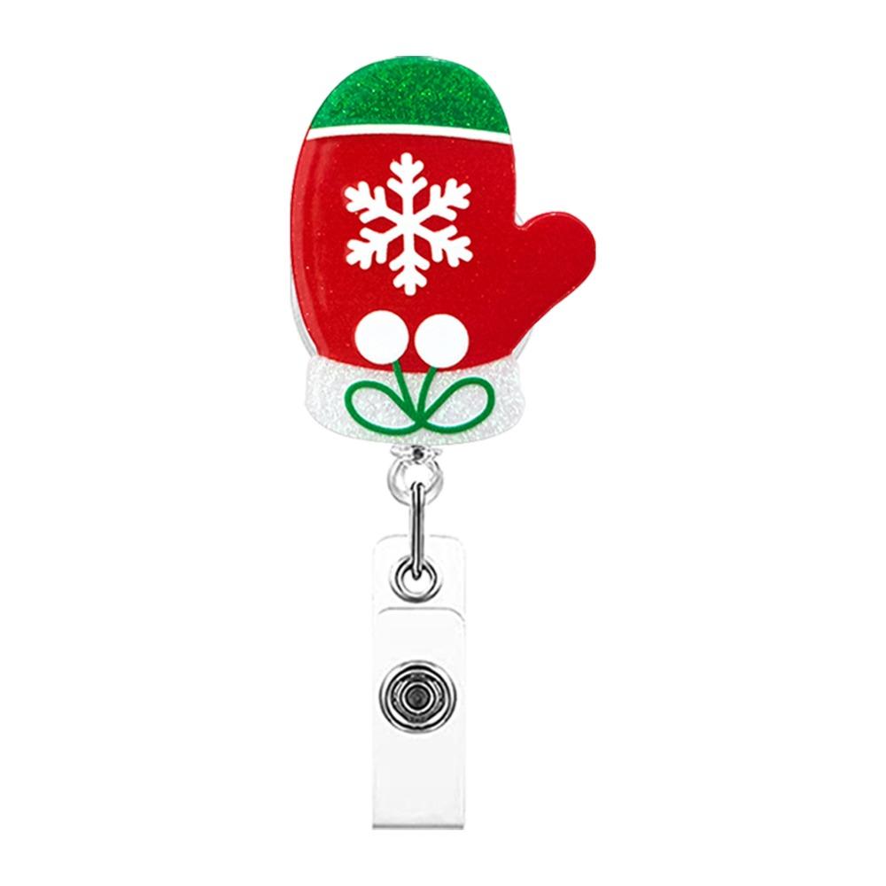 Snowman Elk Christmas Badge Reel Santa Claus ID Card Holder  Doctor Student