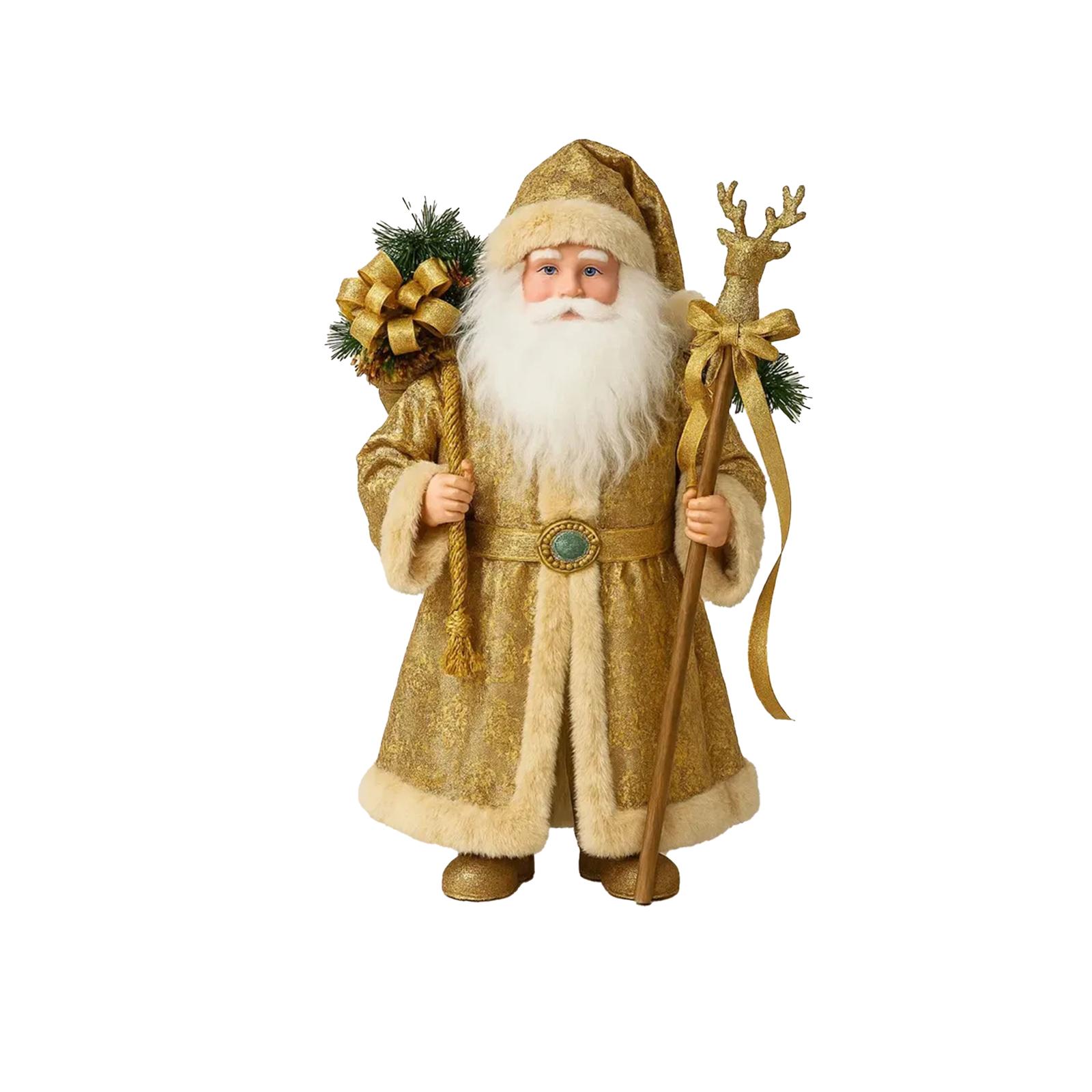 

Memories Golden Santa Decoration One Size