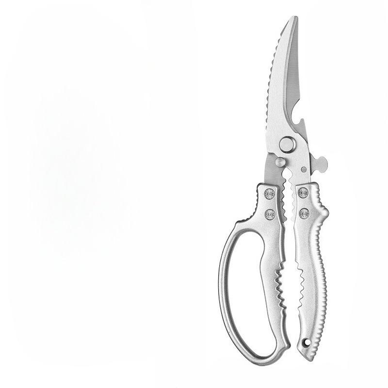 1Pc Kitchen Scissors Powerful Chicken Bone Scissors Multifunctional Kitchen Bone Scissors Fish Killing Food Scissors Stainless Steel Household
