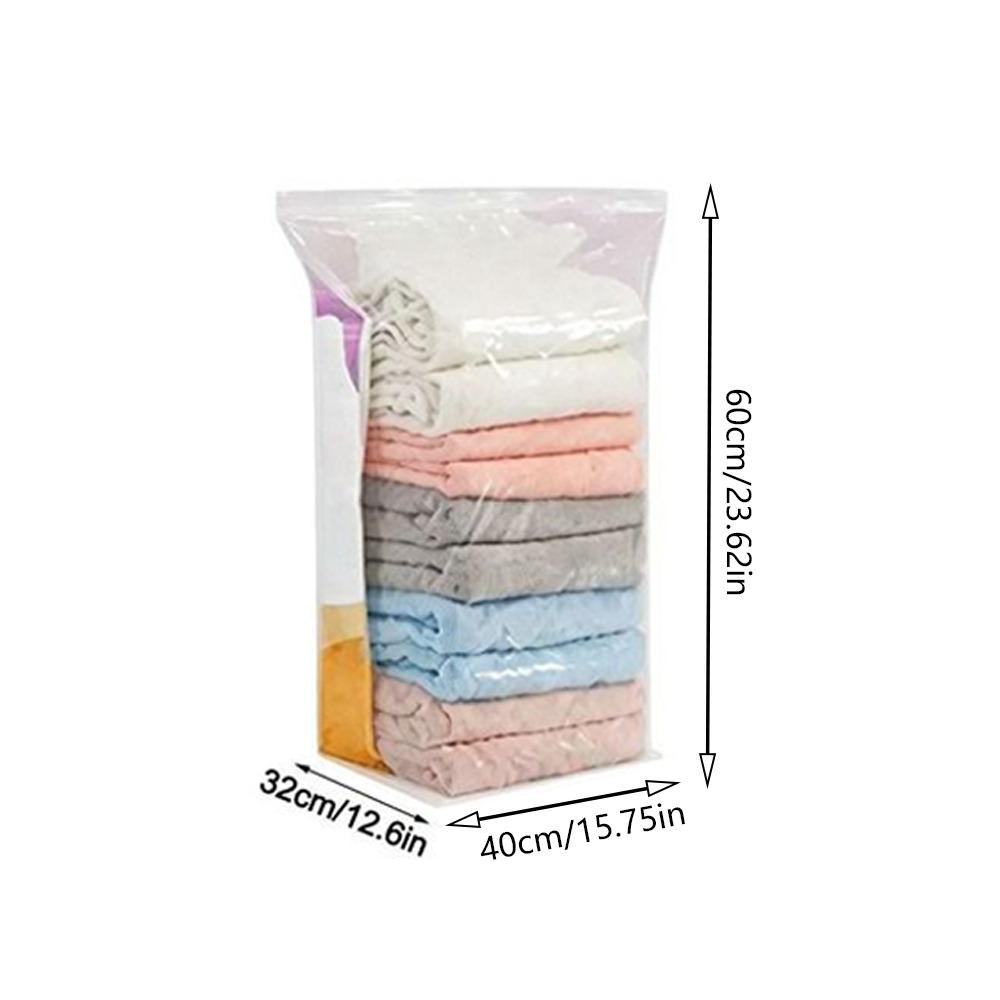 No Pump Vacuum Storage Bags Dust-proof Clothes  Blankets Organizer  Travel Accessories