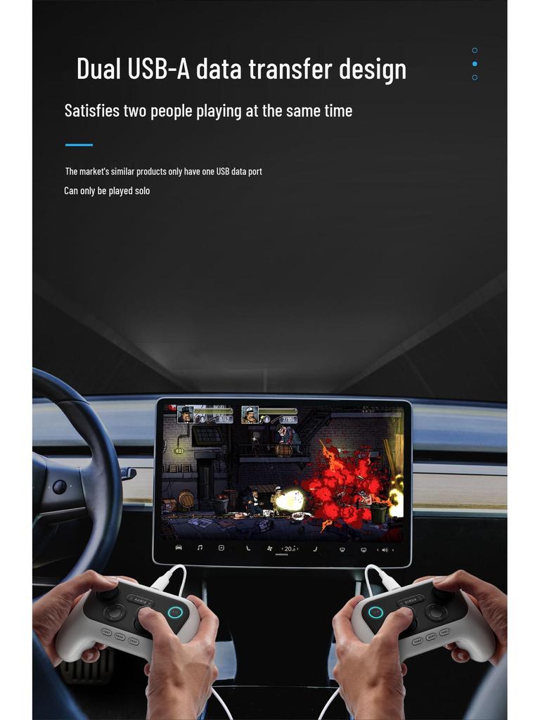 Tesla Model 3/Y Center Console USB Hub: One-to-Three Expansion Dock Charger