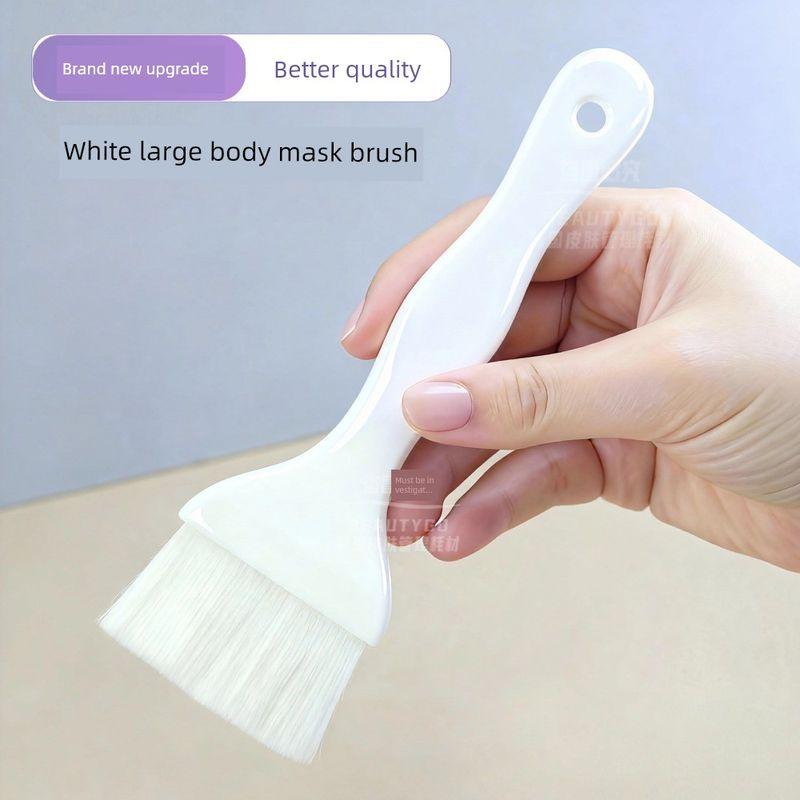 Body Brush Acid Body Mask Brush Large Beauty Salon Brush Back Coating Essential Oil White Facial Treatment Brush Spa Soft Hair Cosmetic Brush 1 White Body Mask Brush