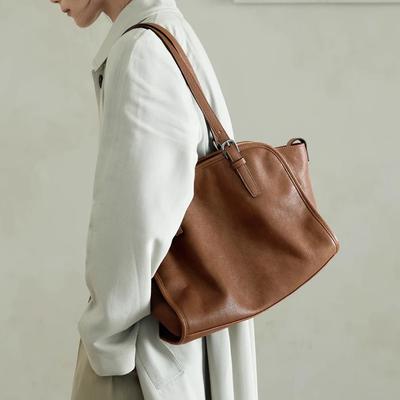 Ladies Retro Cowhide Tote Crossbody Bags Women's Natural Cow Leather Shoulder Bag Female Fashi Luxury Designer Handbags Girls