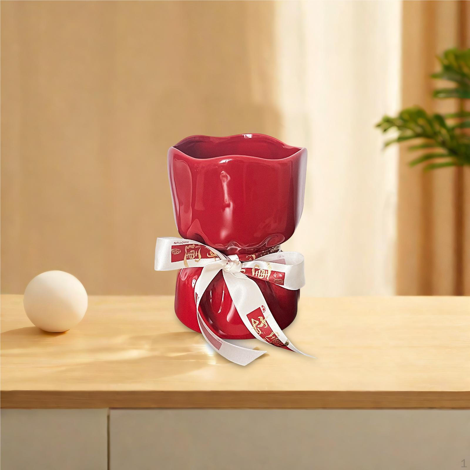 

Керамический цветочный контейнер для творческого творчества и цветочной экспозиции Red