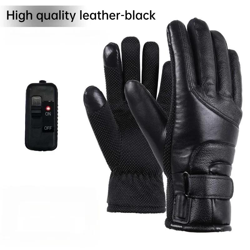 USB Rechargeable Heating Gloves Electric Thermal Winter Warm Gloves Power Bank Heating Hand Warmer Motorcycle Bike Riding